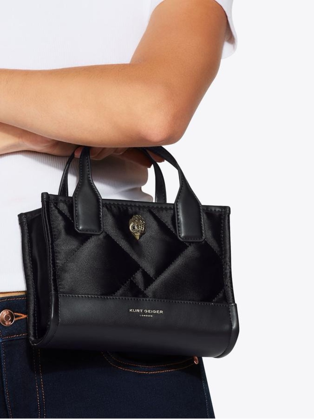 ‼️Kurt Geiger Black Shopper Mini Tote Bag